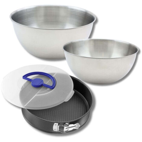 Ensemble Pâtisserie comprenant 1 Moule à Manqué Zenker, 2 Bols Inox Fackelmann
