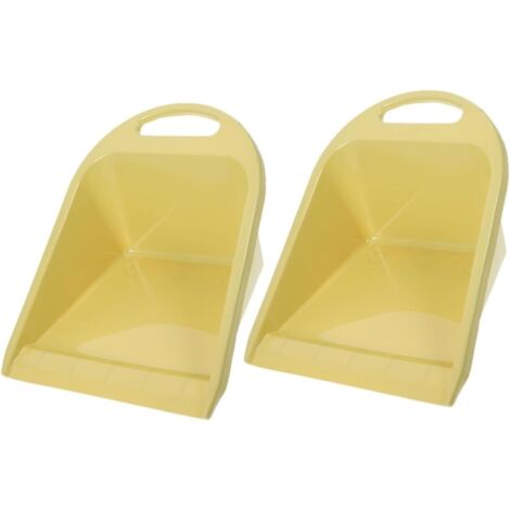 Ensemble pelle à poussière portative 2 pièces, compacte, jaune, de bureau