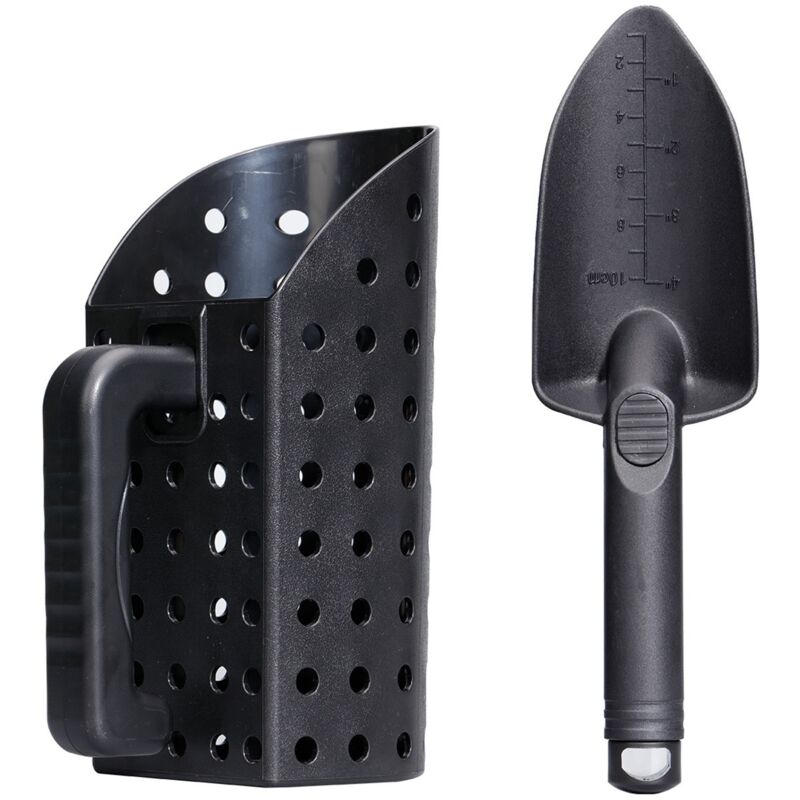 Ensemble pelle à sable et truelle portable, ergonomique et robuste en plastique ABS pour la détection de métaux et la recherche de trésors