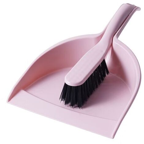 Ensemble Pelle et Balayette à Main - Poussière et Ramasse-miettes - en Plastique Recyclé - Rose
