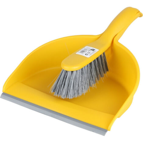Ensemble pelle et balayette "Palio" - Jaune - L 33 x P 23 x H 10 cm - Livraison gratuite