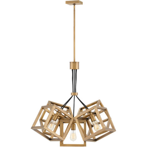 Ensemble Pendente Hinkley Fredrick Ramond a 5 luci in bronzo spazzolato