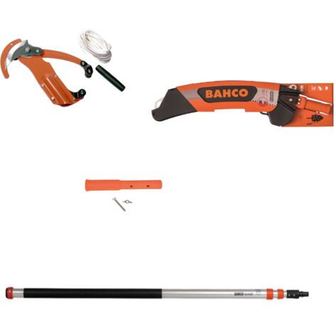 Ensemble perche télescopique ATP-200-500 échenilloir P34-37 scie ASP-AS-C39-JT-C et adaptateur Bahco