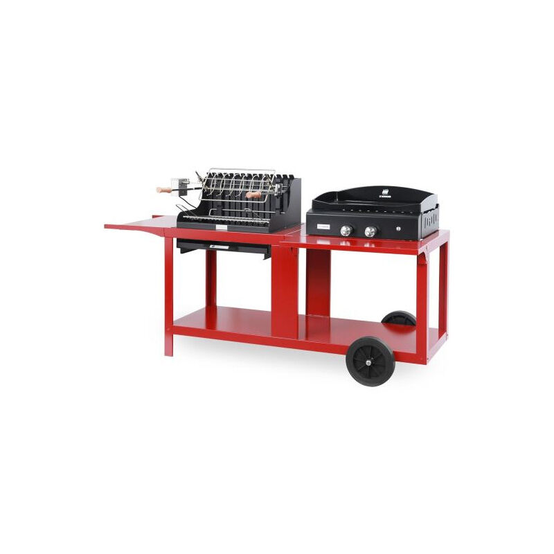 Ensemble Plancha Barbecue Le Marquier Mendy-Alde Baia Basque MIVME14 5400 w Rouge