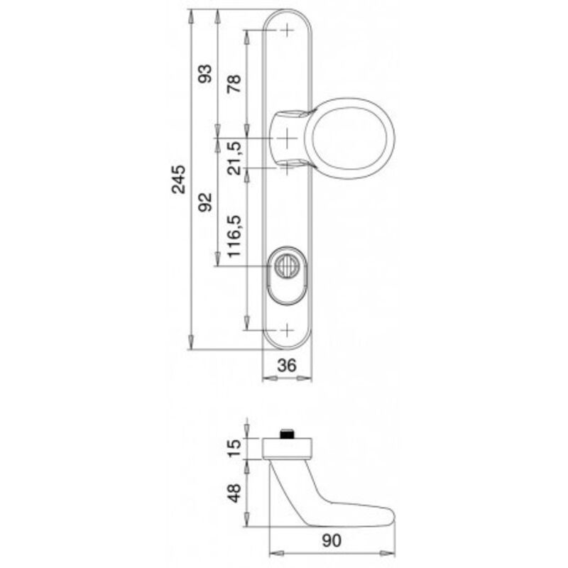 Poignée porte 8.92.ZA.F12 2005/K2/045. F12