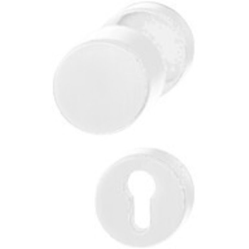 Hoppe - Ensemble poignée porte-serrure 138L/15/153/K58,PZ blanc