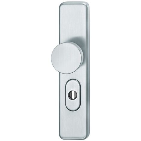 Ensemble poignée porte-serrure PZ,72mm,S2, ZA,Nr.7376 Alu F1