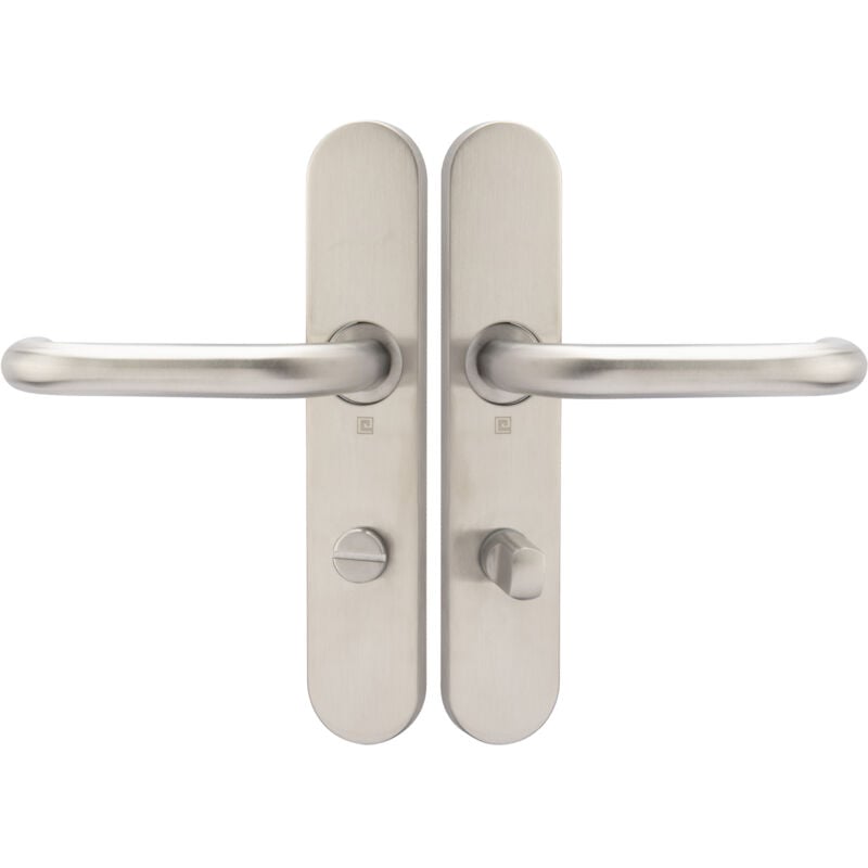 Heracles - Ensemble sur plaques jade série 1294 type condamnation finition inox brossé B-INOX-SP10