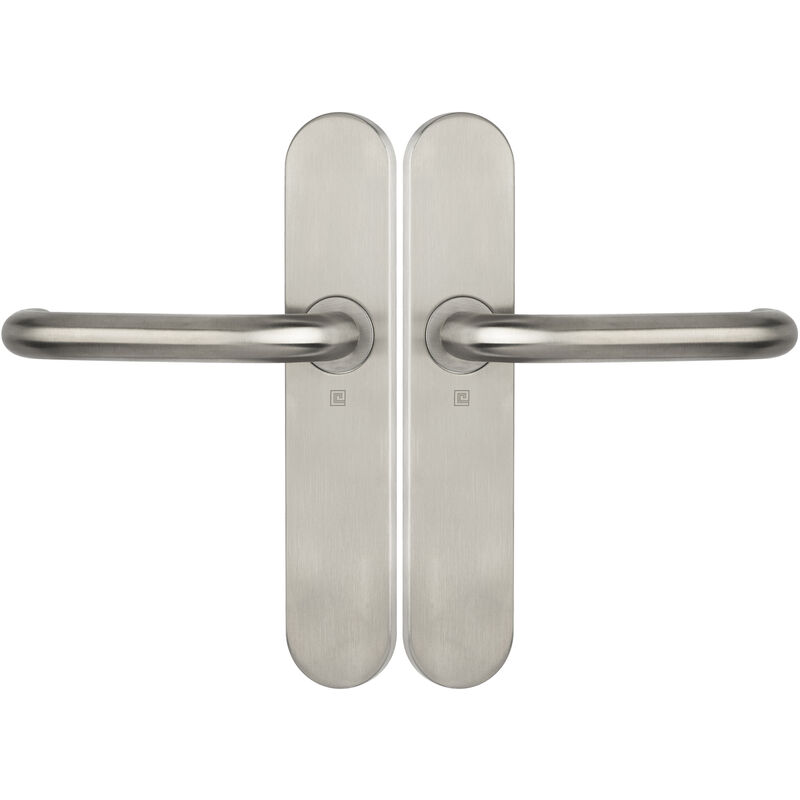 Ensemble sur plaques jade série 1294 type bec de cane finition inox brossé Heracles B-INOX-SP09