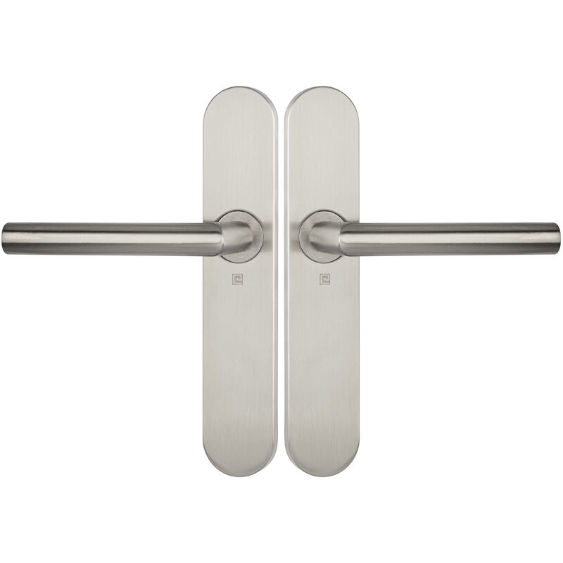 Ensemble sur plaques série jade 1394 type bec de cane finition inox Heracles B-INOX-SP13