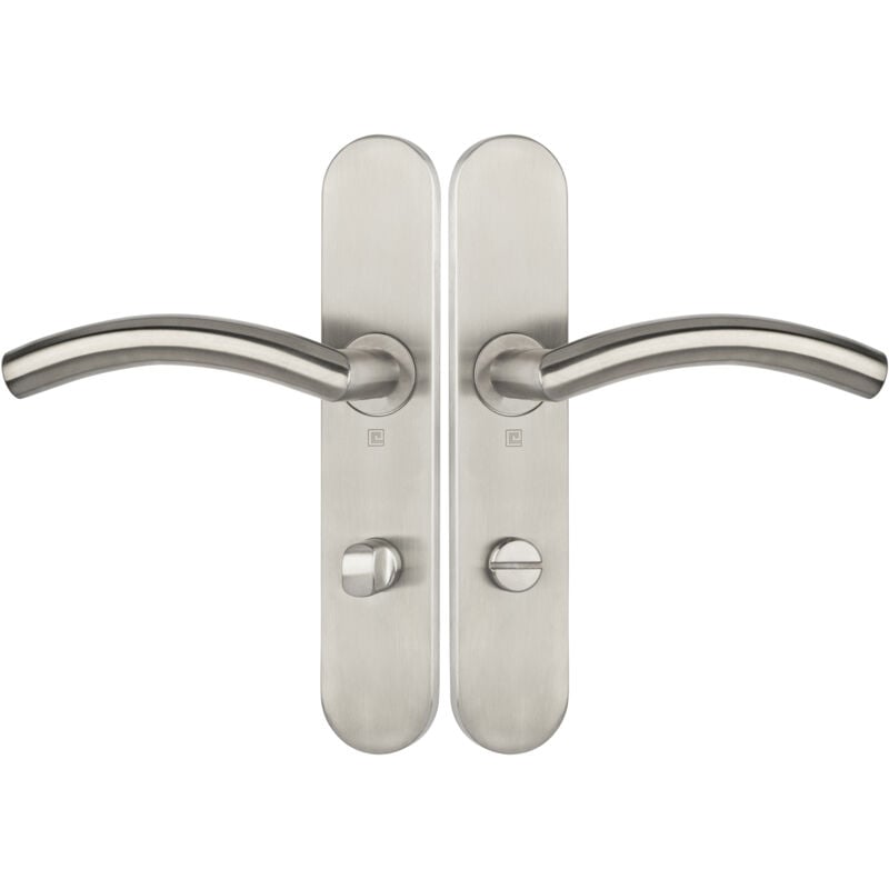 Heracles - Ensemble sur plaques série jade 1494 type condamnation finition inox brossé B-INOX-SP18