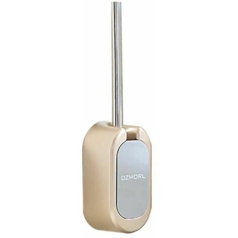 Ensemble porte-brosse WC mural doré sans perforation-AquaForge