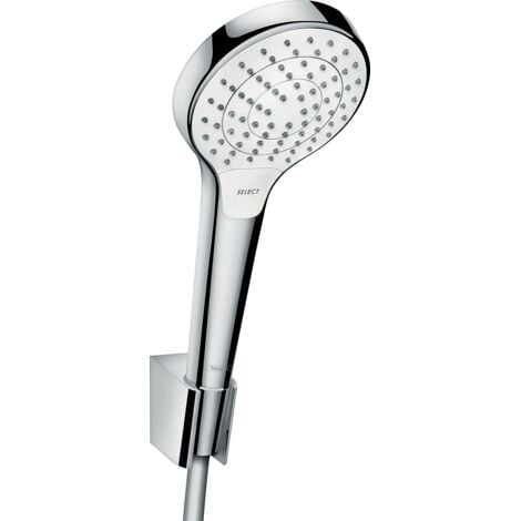 HANSGROHE Ensemble support mural et douchette Vario avec flexible de douche 160 cm Blanc/Chromé