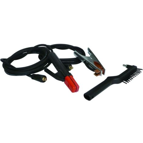 Ensemble porte électrode et pince de masse pour MMA, TIG, MIG et MAG - Câble 16 mm² - L 3m