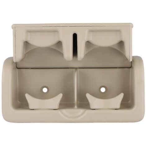 Ensemble porte-gobelet de console de siège arrière pour voiture beige