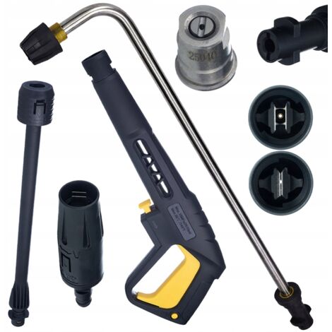 Ensemble pour Kärcher K2–K7  Pistolet avec lance Vario + Longue lance angulaire 800 mm  Système Bayonet  Pour gouttières, châssis, toitures