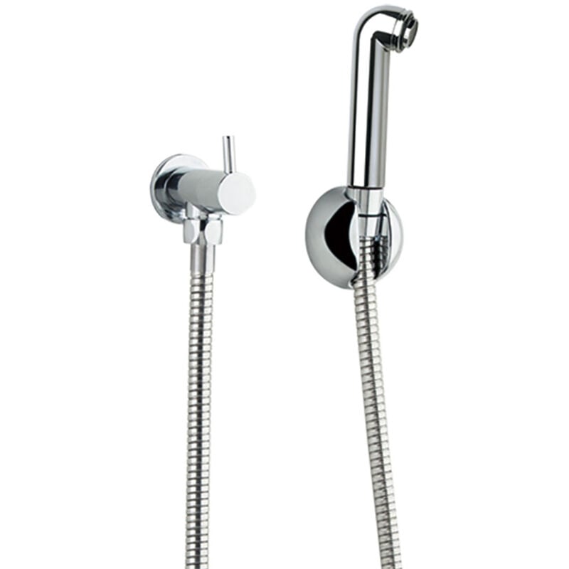 Ensemble pour wc avec douchette, chromé en abs - 114902WC