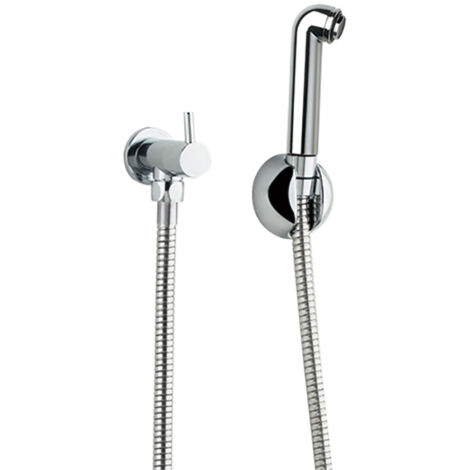 Ensemble pour WC avec douchette, chromé en ABS - 114902WC