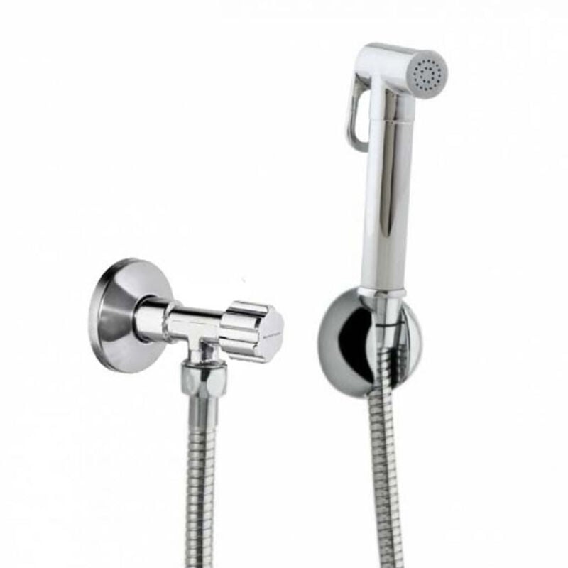 Ensemble pour wc avec douchette Chromé en laiton - 115701WC