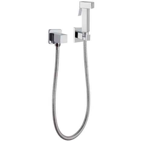 Ensemble pour WC avec douchette Chromé en laiton - 411902WC