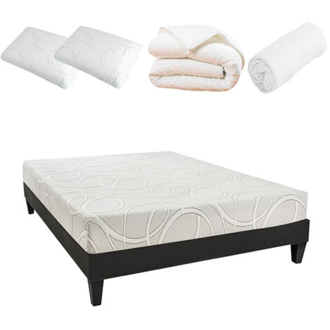 Ensemble prêt à dormir Eupraxie Blanc 140x190 cm