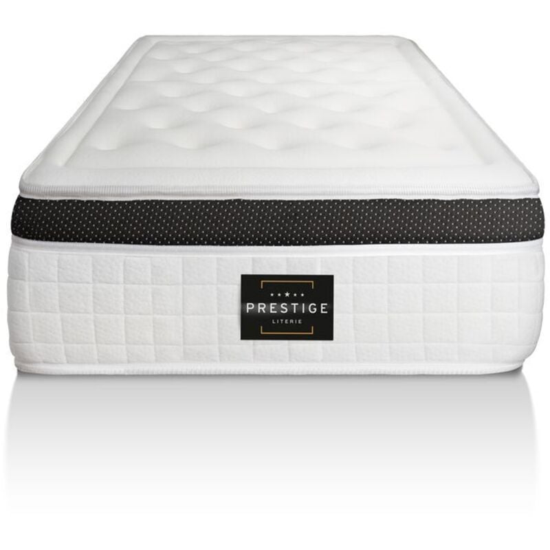 Ensemble matelas sommier Privilège 90 x 200 cm - Couleur : Noir
