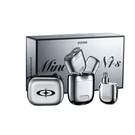 Ensemble rasoir et tondeuse à poils de nez Yoose Mini2 pour homme, portable, coffret cadeau, rasoir à barbe, chargement USB-C, boîtier en alliage, entièrement étanche, moteur puissant de 8 000 tr/min