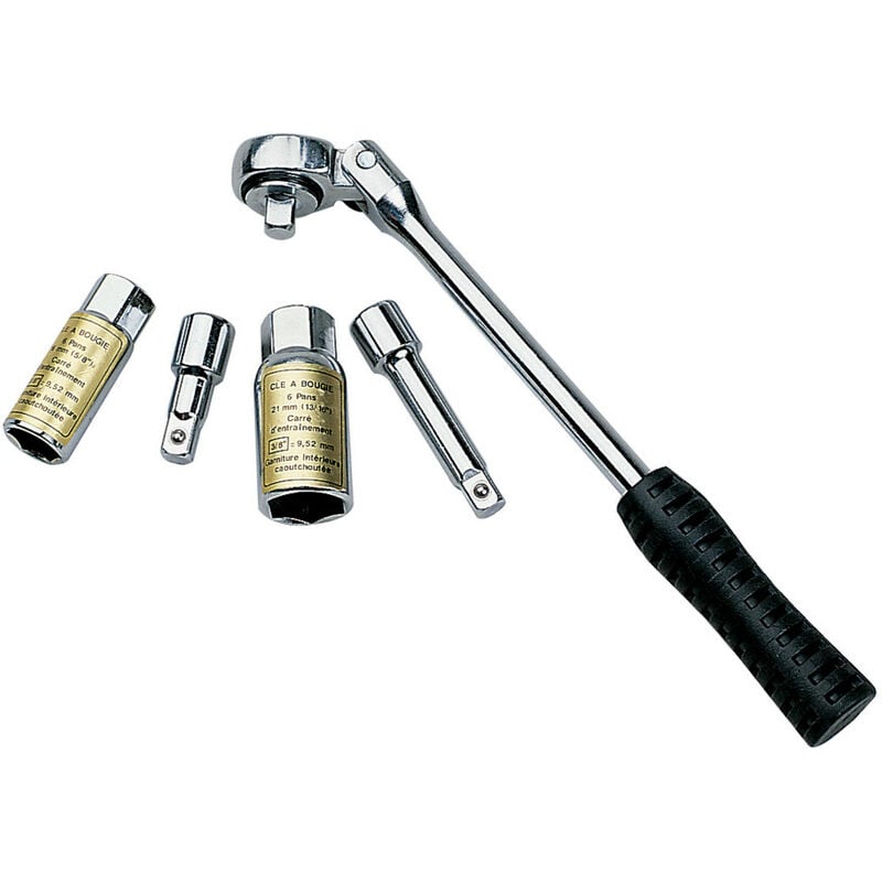 Autobest - Kit cliquet + douille à bougies 16 et 21 mm