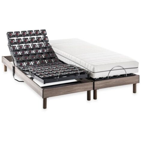 Ensemble relaxation électrique matelas + sommier - 2x80x200 cm - Matelas ressorts ensachés DEKO DREAM ERGO 9 Dreamzone
