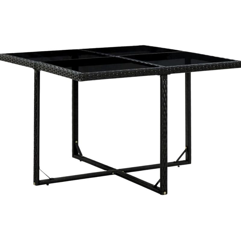 Notre Selection - Salon de jardin cube dinning 5 pièces en acier noir - M45