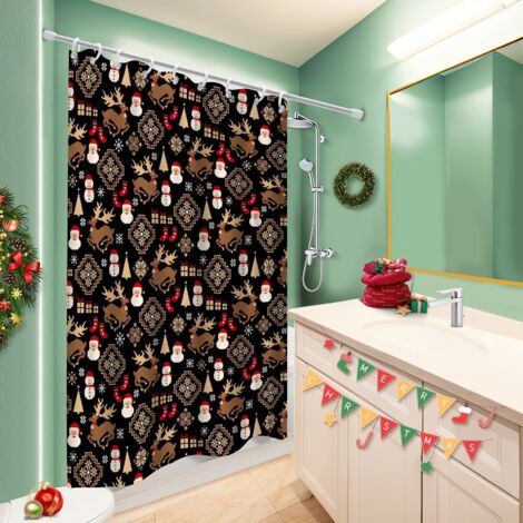 Ensemble rideau de douche polyester avec anneaux 180x180 design rideau imperméable pour un printemps fleuri dans la salle de bain