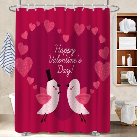Ensemble rideau de douche polyester avec anneaux 180x180 imperméable bâche polyester douche pour baignoire d’angle