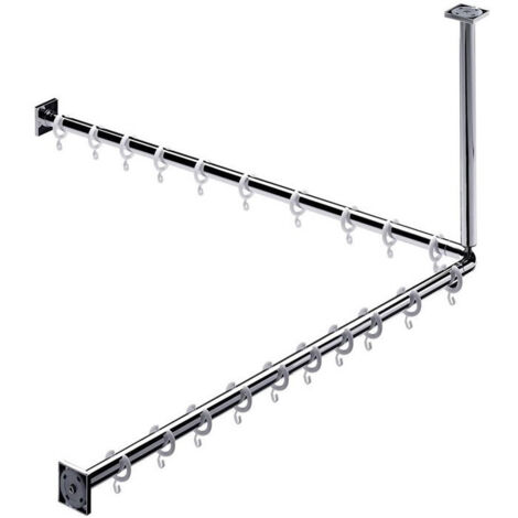 Ensemble rideau de douche System 2 1000 mm chrome EMCO