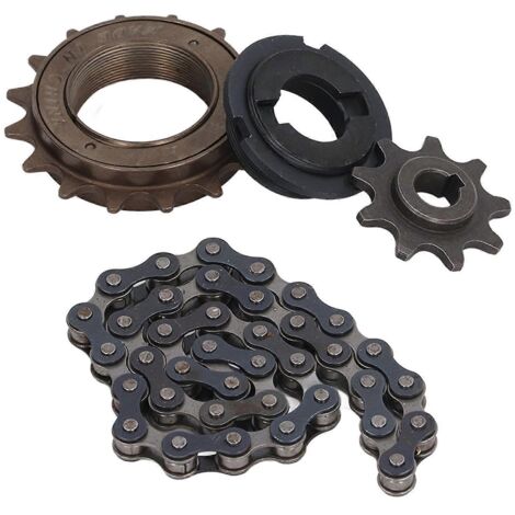Ensemble roue libre 16 dents en acier 410, chaîne 38 maillons, pignon 9 dents pour vélo