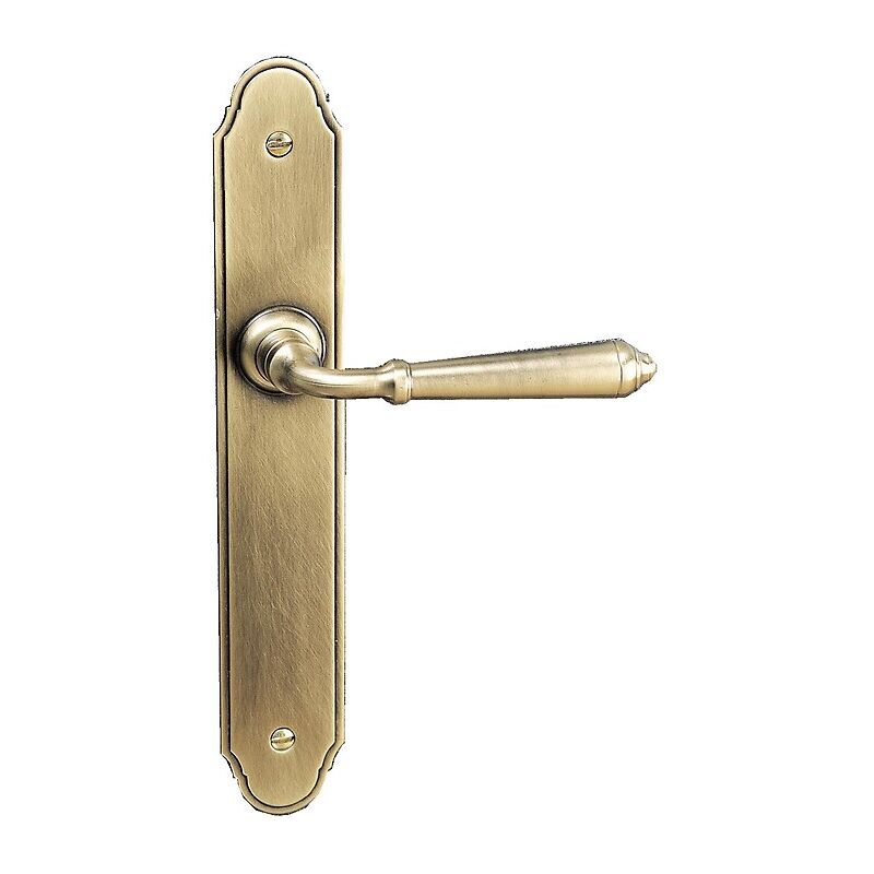 Ensemble rustique sur plaque étroite 245 x 28 mm finition laiton patiné Namur clé I - BOUVET