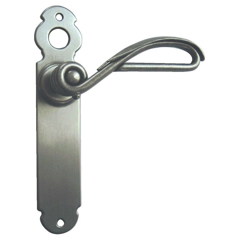 Ensemble rustique sur plaques Hématite finition fer patiné cémenté - type 1930 clé l Bouvet