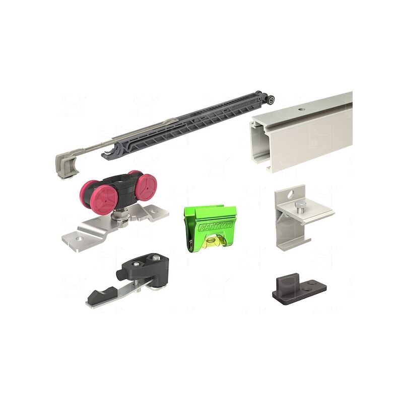 Kit pour porte coulissante suspendue SAF10-80-300-3 - Longueur : 3 m - Profil u : Oui Mantion