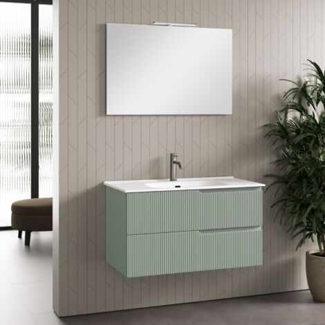 Ensemble salle de bain 4 pièces ZIP vert sauge
