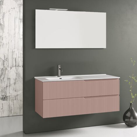 Ensemble salle de bain G vasque 4 pièces ZIP rose poudrè