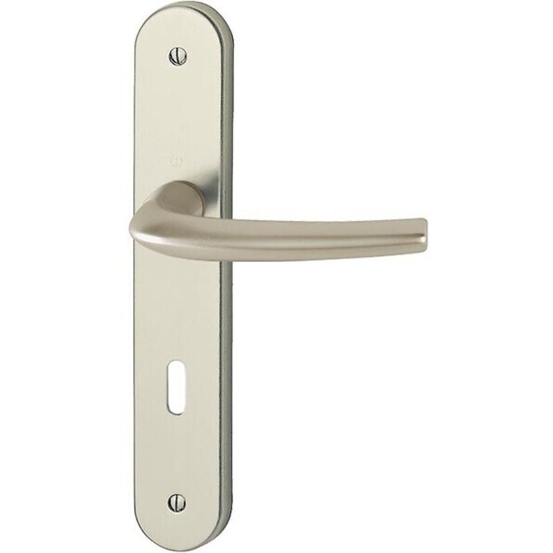 Ensemble aluminium embouti San Diégo entraxe 195 mm noir mat clé L - HOPPE