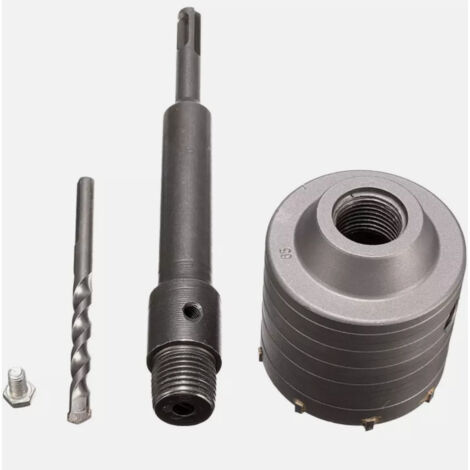 Ensemble scie cloche pour perceuse électrique, tige de connexion à queue ronde de 50 mm + 200 mm, foret pour scie cloche.