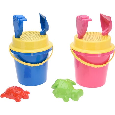 Ensemble seau de plage enfant 17cm avec 5 accessoires
