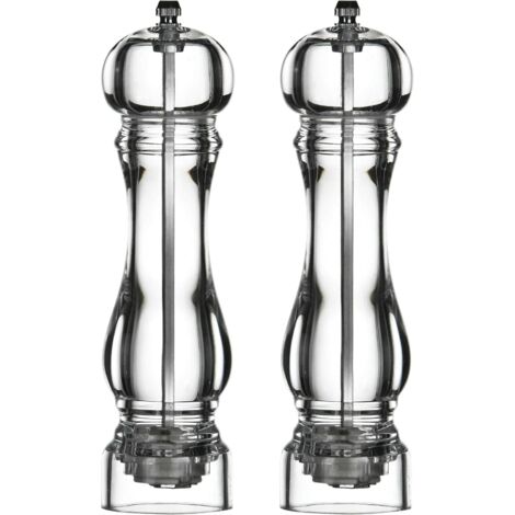 Ensemble Sel Et Poivre, Acrylique Transparent, Mécanisme Métal, Design Ergonomique, Cuisine