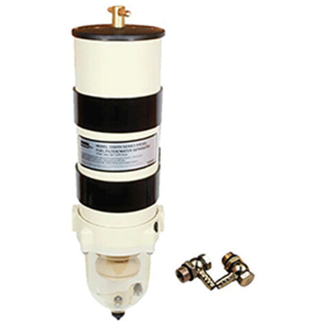 Ensemble séparateur huile-eau 1000FG1000FH adapté aux camions, groupes électrogènes et moteurs marins. Éléments filtrants disponibles en stock.