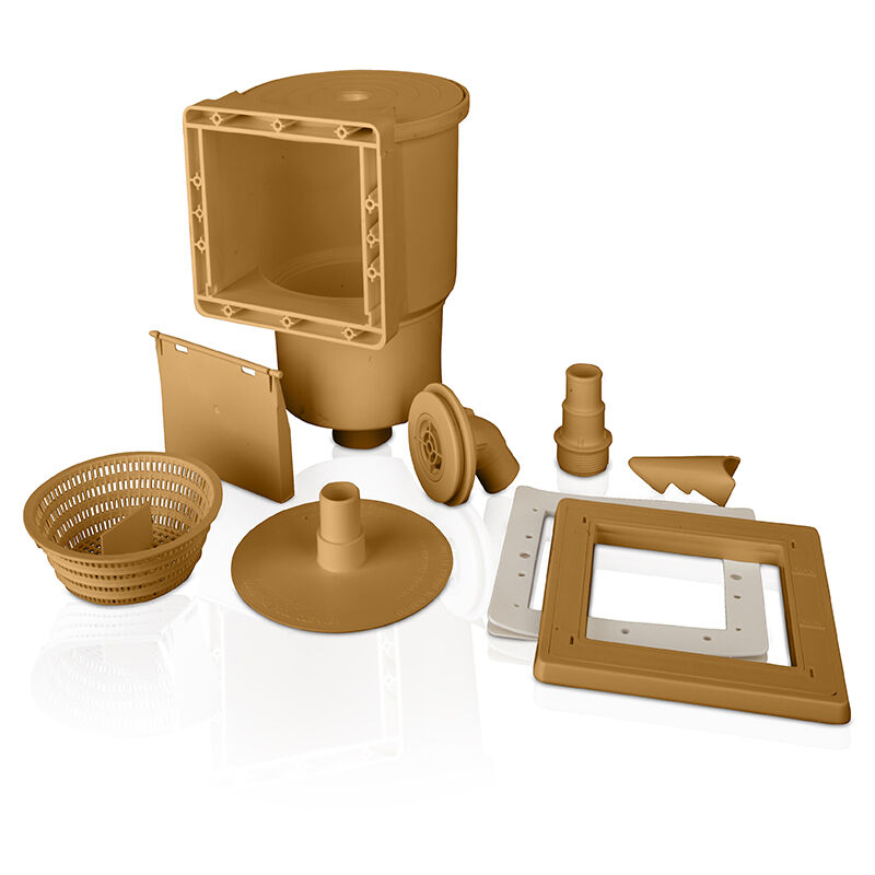 GRE - skimmer pour piscine et chauve d'impulsion couleur marron