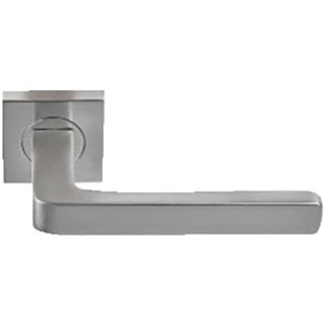 Ensemble Soho Béquille Sur Rosace Carrée - Alu Nickelé Aspect Inox