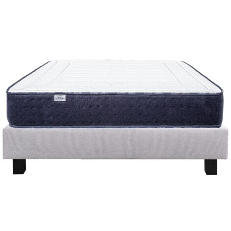 Ensemble Sommier (20cm) et Matelas Nuage (24cm),mousses haute densité, mi-ferme, face été/hiver, 90x190cm