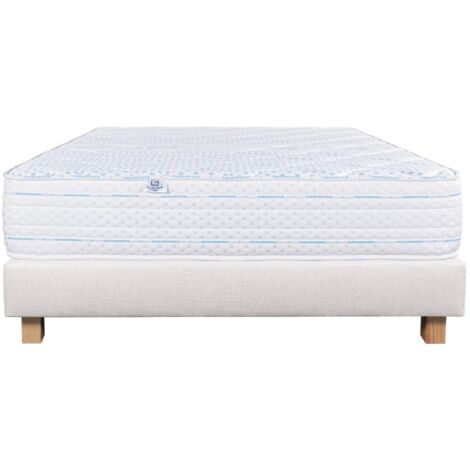 Ensemble Sommier (20cm) et Matelas Thermotec (24 cm) :mousse haute densité, ferme,double face, 140x190cm