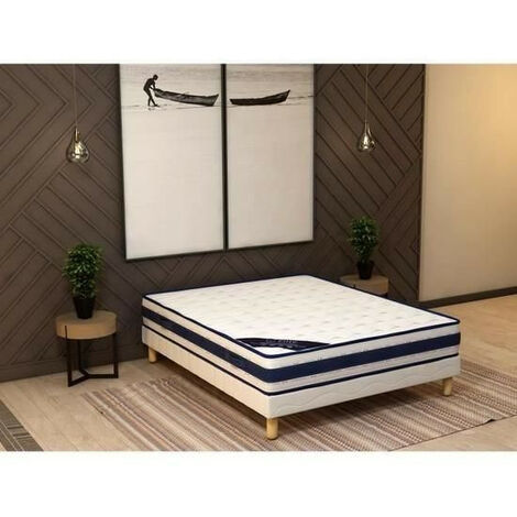 Ensemble Sommier et Matelas KBEDDING - 140x190 - Memoire De Forme - 22cm