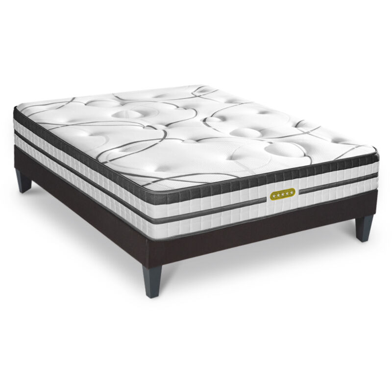 Matelas Concorde Ressorts ensachés Accueil mémoire de forme Ferme et sommier en kit - 140x190cm